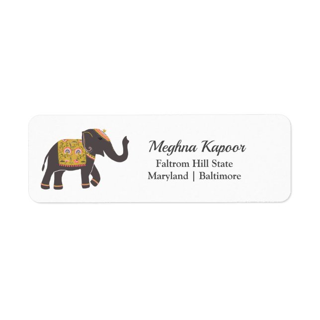 Eléphant Mariage traditionnel indien (Devant)