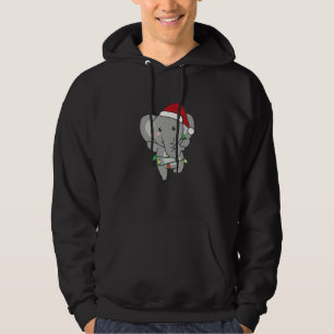 Elephant Merry Christmas Winter Animals Christmas Hoodie