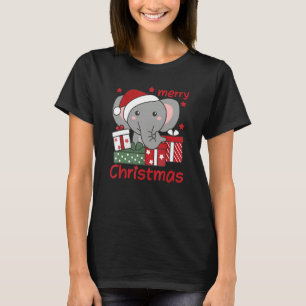 Elephant Merry Christmas Winter Elephant Christmas T-Shirt