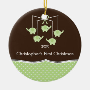 Elephant Mobile Baby's First Christmas Ornament