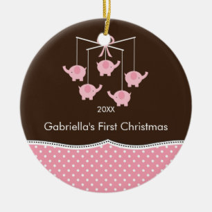 Elephant Mobile Baby's First Christmas Ornament
