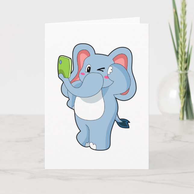 Elephant Mobile Card (Front)