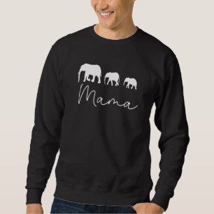 Elephant Mom 3  Announcement Triplets Mama Of Thre Sweatshirt