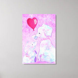 Elephant Mom and Baby Canvas Print Painting