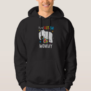 Elephant Mom Autistic Children Proud Autism Mommy Hoodie