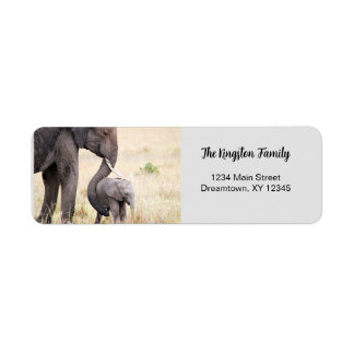 Elephant motherly love personalized Address 