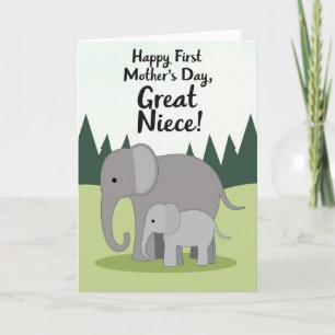 Elephant Mothers Day Illustration Card