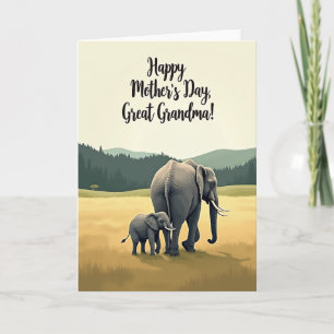 Elephant Mothers Day Tribute Card