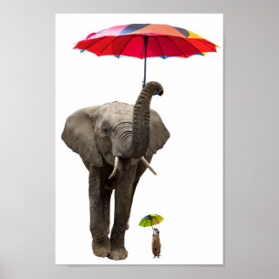 Elephant & Mouse Poster