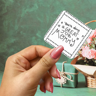 Elephant Mum & Me Mother's Day Square Sticker
