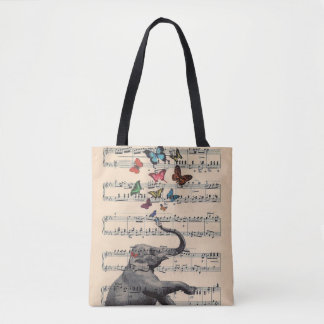 Elephant Music Tote Bag