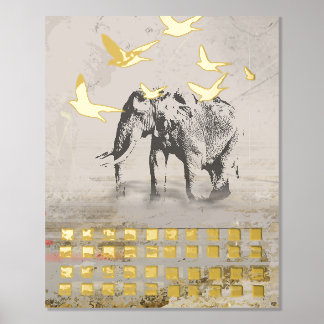 Elephant Nomad Modern Print