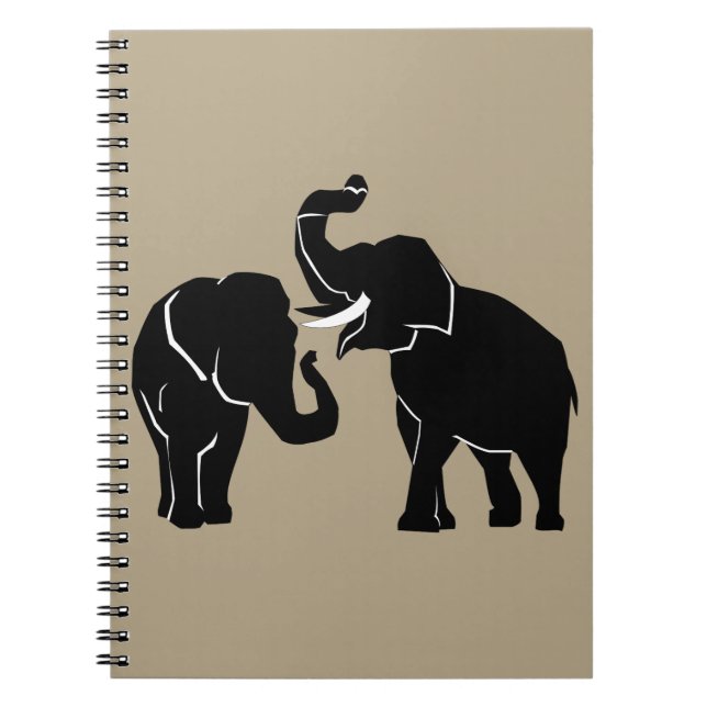 Elephant Notebook Custom Colours - Text (Front)