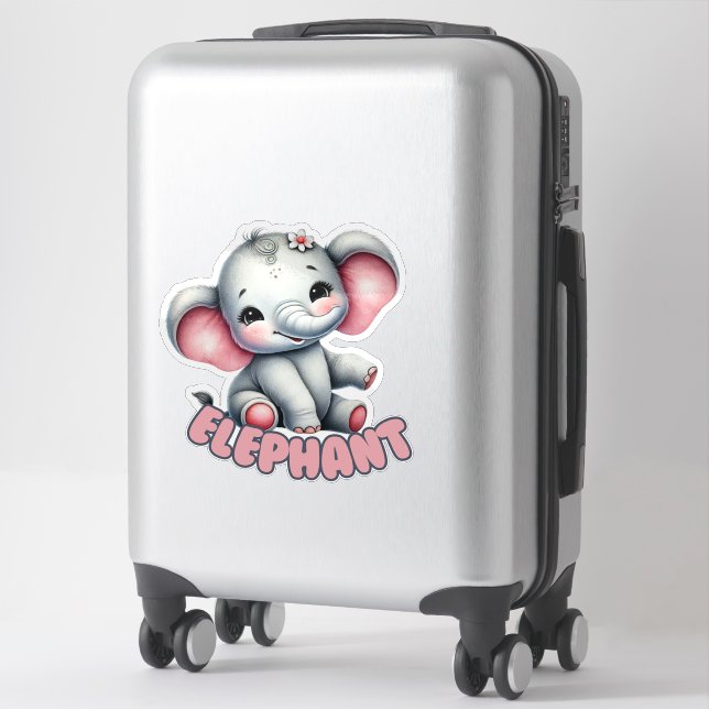 ELEPHANT - NURSERY STICKER (Suitcase)