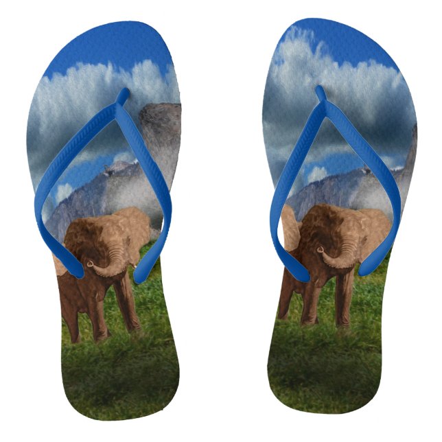 Elephant Oil Paint, Flip Flops (Footbed)