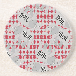 “Elephant on a Roll” Ceramic Coaster