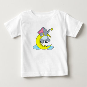 Elephant on Clouds Baby T-Shirt