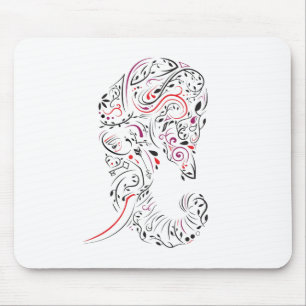 elephant ornate mouse pad