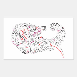 elephant ornate sticker