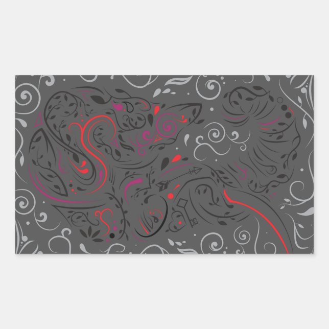 elephant ornate sticker (Front)