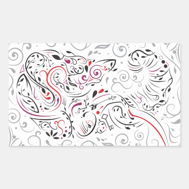 elephant ornate sticker (Front)