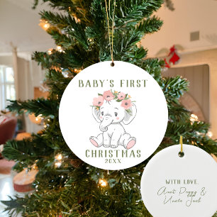 Éléphant Ornement pour le Premier Noël de Bébé