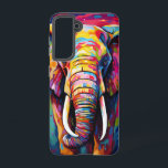 elephant painted in bright colours samsung galaxy case<br><div class="desc">Animal themed design</div>