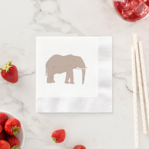 Elephant Painting African Safari Napkin