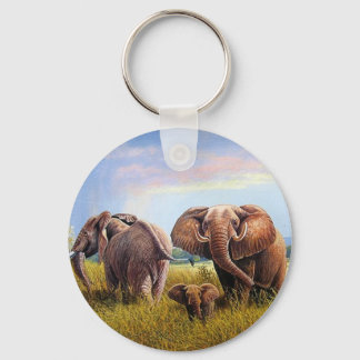 Elephant painting keychain