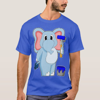 Elephant Painting Paint brush Paint bucket T-Shirt