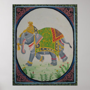 Elephant Painting Poster