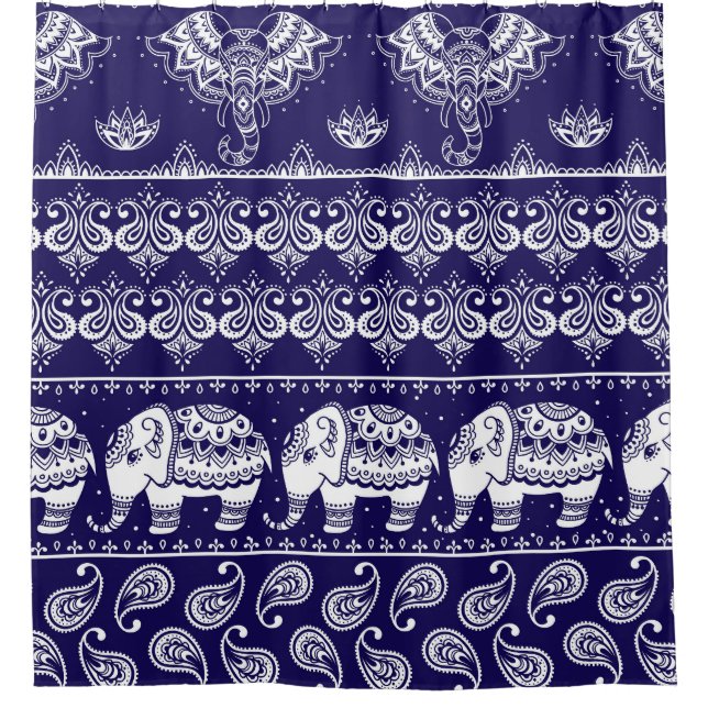 Elephant, paisley: tribal vintage pattern. (Front)