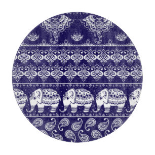Elephant, paisley: tribal vintage pattern. cutting board