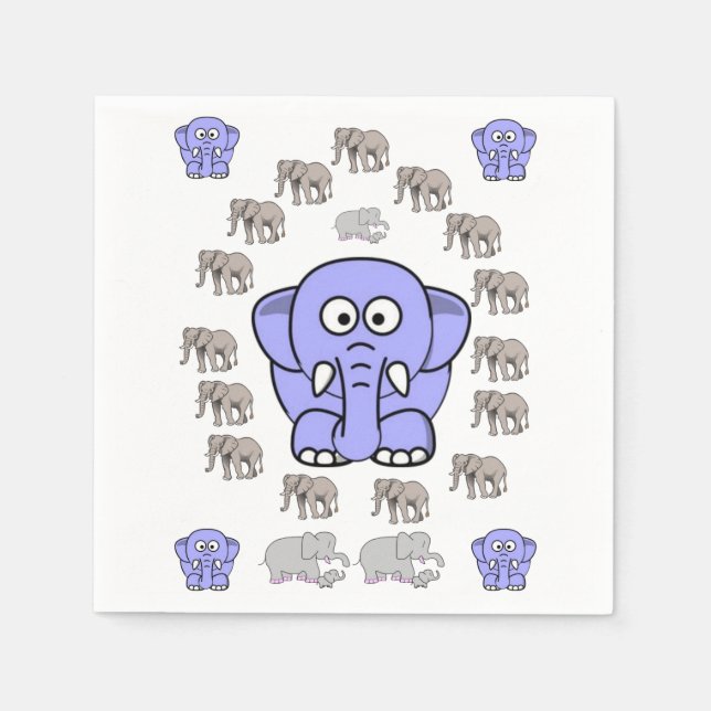 Elephant Paper Napkins (Front)