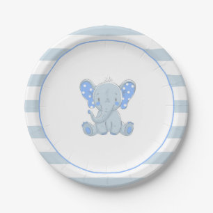 Elephant Paper Plate - Boy