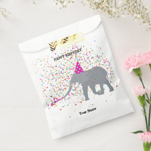 Elephant Partying - Animals at Birthday Party Favour Bag