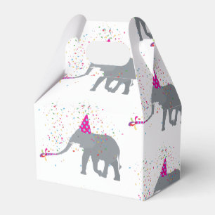 Elephant Partying - Animals Having a Party Favor Box