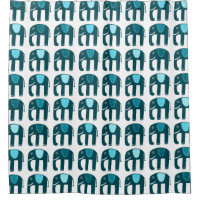 Elephant Pattern Blue