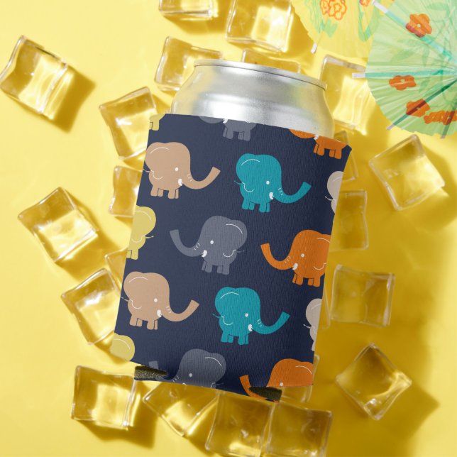 Elephant Pattern  Can Cooler (In Situ Summer)