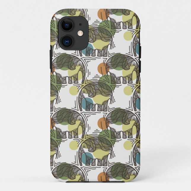 Elephant Pattern Case-Mate iPhone Case (Back)