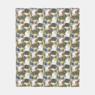 Elephant Pattern Fleece Blanket