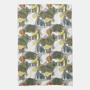 Elephant Pattern Kitchen Towel