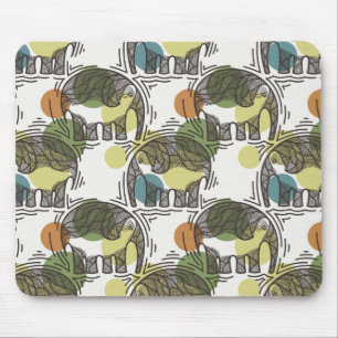 Elephant Pattern Mouse Pad