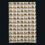 Elephant Pattern Neutrals Kitchen Towel<br><div class="desc">Decorate your kitchen with this cool towel. Makes a great housewarming,  birthday  or wedding gift! 
You can customize it and add text too.
Check my shop for lots more colours and patterns!</div>