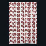 Elephant Pattern Pink Kitchen Towel<br><div class="desc">Decorate your kitchen with this cool towel. Makes a great housewarming,  birthday  or wedding gift! 
You can customize it and add text too.
Check my shop for lots more colours and patterns!</div>