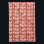Elephant Pattern Pink Red Kitchen Towel<br><div class="desc">Decorate your kitchen with this cool towel. Makes a great housewarming,  birthday  or wedding gift! 
You can customize it and add text too.
Check my shop for lots more colours and patterns!</div>