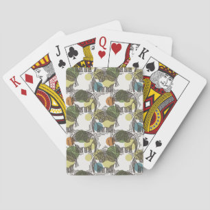 Elephant Pattern Playing Cards