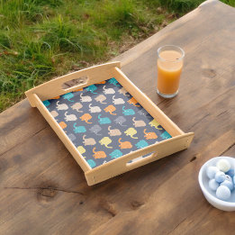 Elephant Pattern Serving Tray