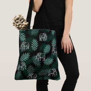 Elephant Pattern Tote Bag