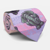 Elephant Patterns Tie (Rolled)